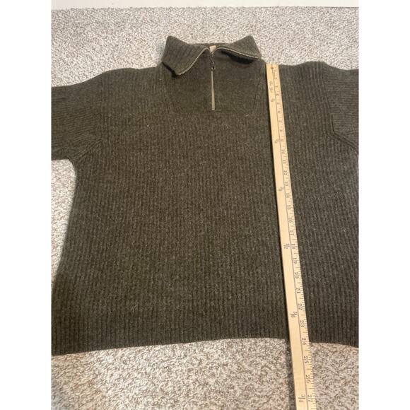 Cabela’s Outfitter Series 100% Lambs Wool 1/4 Zip Men’s Size XL Brown - Picture 6 of 8